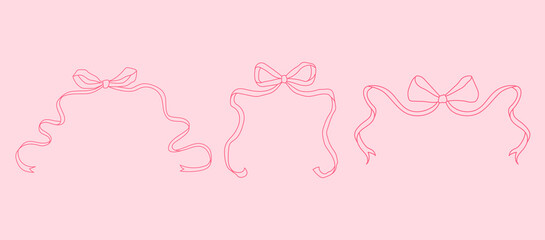 Valentine coquette clipart, cute, y2k, coquette aesthetic, bows clipart, crafts Bows, pink ribbon, Pink Coquette Ribbon Clipart Gift bow clipart Fashion Decoration vintage valentine gift