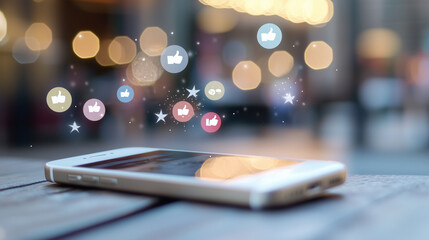 Smartphone Customer Feedback Ratings and User Engagement Icons