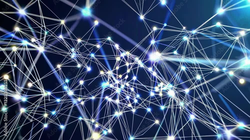 Poster exploring the intricate beauty of interconnected networks in a digital universe