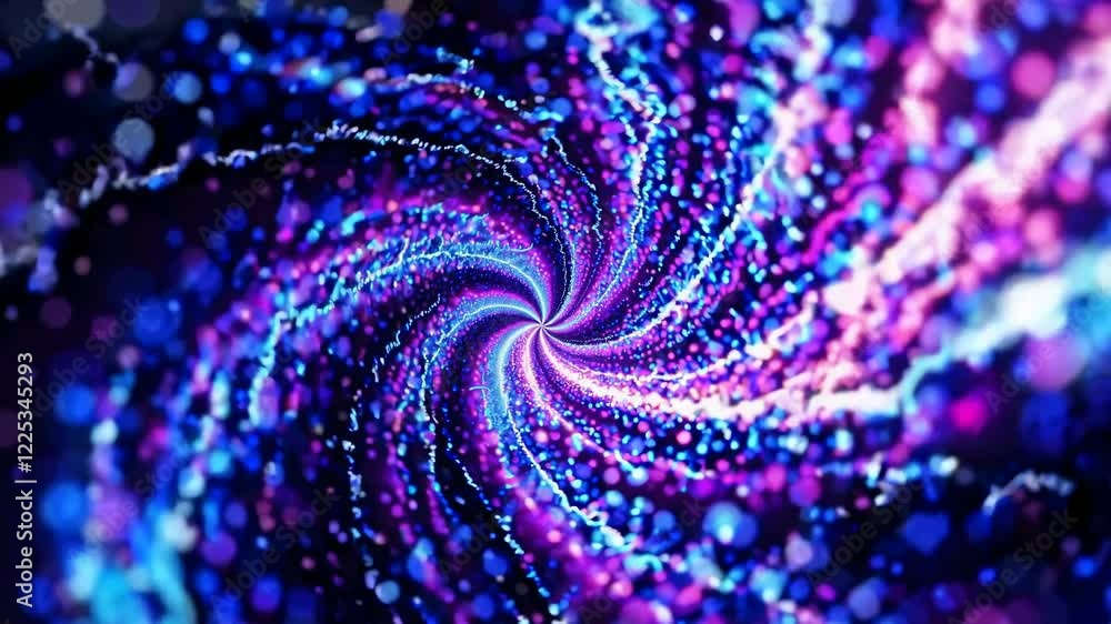 Poster dynamic swirling patterns of light and color create a mesmerizing visual experience