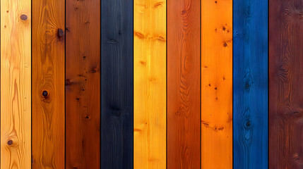 Fototapeta premium Colorful Wood Planks Illustration