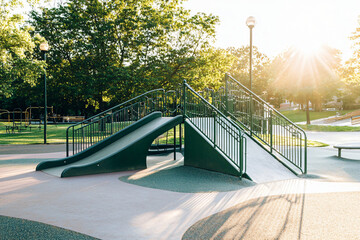 inclusive playground equipment with accessible ramps