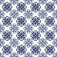 Vintage Inspired Ornamental Tile Pattern with Classic Porcelain Styling