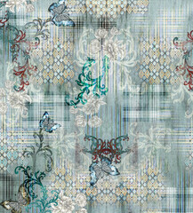 Seamless pattern floral design abstract surface pattern textile design