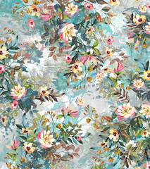 Seamless pattern floral design abstract surface pattern textile design