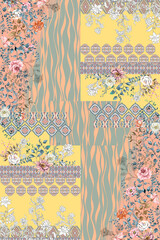 Seamless pattern floral design abstract surface pattern textile design