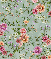 Seamless pattern floral design abstract surface pattern textile design