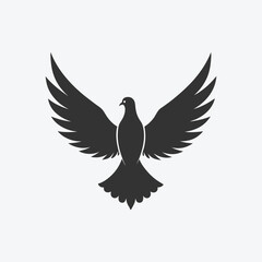 Elegant Dove Silhouette Vector - Perfect for Peace and Love Designs