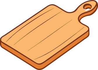 kitchen knife on a wooden board