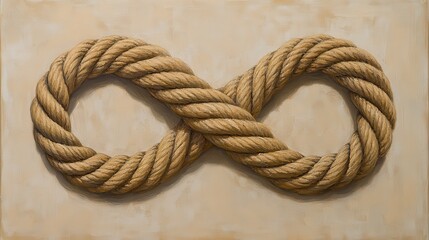 Obraz premium Infinity Symbol in Twisted Rope Design