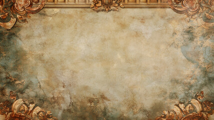 Ancient antique decorative background. Graphic design pattern of Ancient antique Rome, Ancient Greece, Ancient East. AI artwork.