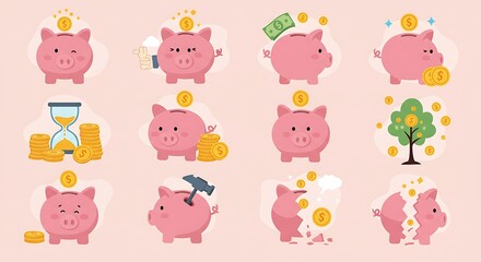 financial piggy bank Ideas for saving money for the future