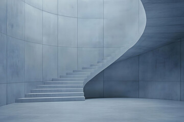 Obraz premium Curved Staircase 3D Render