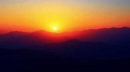 Fototapeta premium Tropical beach at sunset with sparkling ocean, light sand, and a blurred horizon.