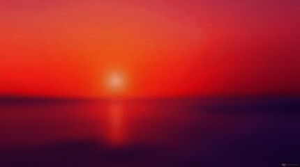 Fototapeta premium Tropical beach at sunset with sparkling ocean, light sand, and a blurred horizon.