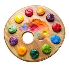 painting palette on white