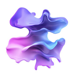 Colorful Abstract Fluid Design in Purple and Blue Tones