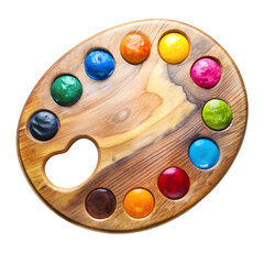 painting palette on white