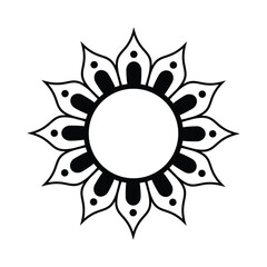 Simple mandala design silhouette art
