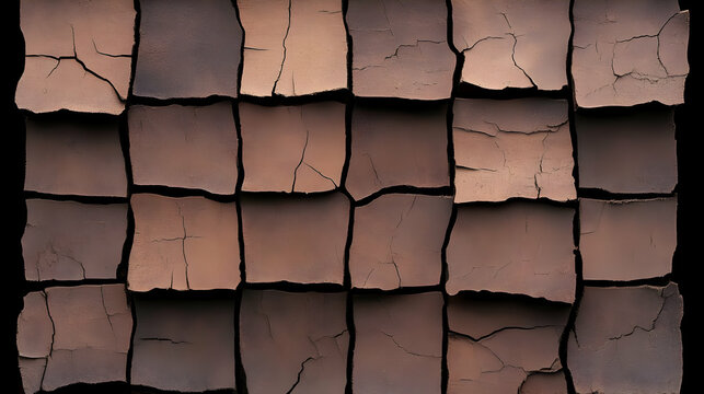 Cracked Earth Abstract Background Illustration