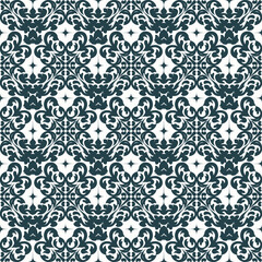 Traditional Decorative Tile Pattern with Earth Tone Accents