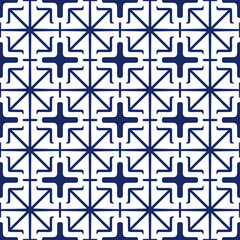 Intricate Ornamental Tile Pattern with Floral and Geometric Arrangements