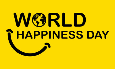 World Happiness Day Celebration Vector Template Design Illustration