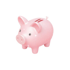 Obraz premium Cute Pink Piggy Bank for Saving Money and Budgeting Ideas