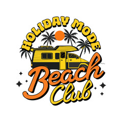 Holiday Mode Beach Club Summer beach print