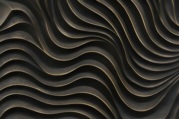 Dark Wave Abstract 3D Background