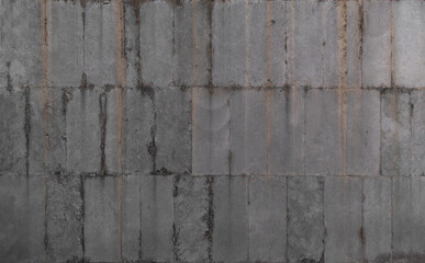 Concrete wall background with square texture, gray panels