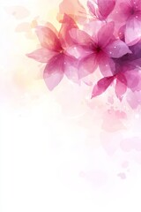 Fototapeta premium Abstract Watercolor Background, Pink, Purple, Soft Floral Design, Bokeh Effect, Text, Banner