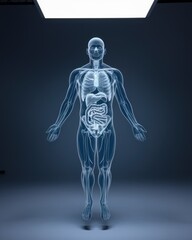 Transparent Human Anatomy Skeletal System Internal Organs