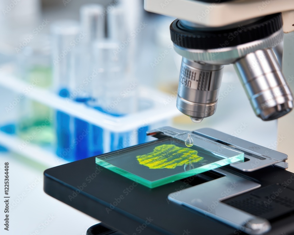 Poster microscope slide sample analysis in a laboratory setting