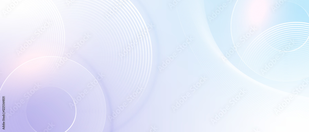 Poster Pastel gradient background with circular pattern