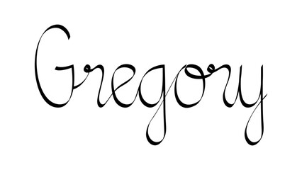 Black handwritten male name 