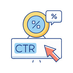 click through rate ctr icon, click through rate ctr vector illustration-simple illustration of click through rate ctr, perfect for click through rate ctr logos and icons