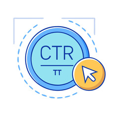click through rate ctr icon, click through rate ctr vector illustration-simple illustration of click through rate ctr, perfect for click through rate ctr logos and icons