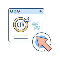 click through rate ctr icon, click through rate ctr vector illustration-simple illustration of click through rate ctr, perfect for click through rate ctr logos and icons