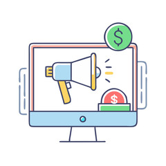 digital advertising icon, digital advertising vector illustration-simple illustration of digital advertising, perfect for digital advertising logos and icons