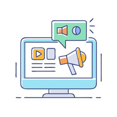 digital advertising icon, digital advertising vector illustration-simple illustration of digital advertising, perfect for digital advertising logos and icons