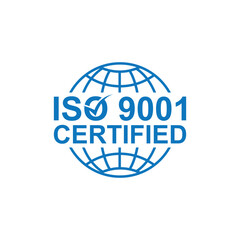 ISO 9001 certified label design image