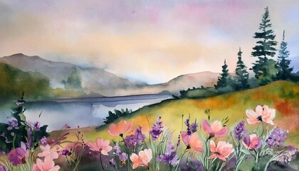 sunrise in the mountains