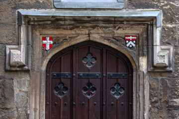 Doorway at St Johns Gate in London, UK