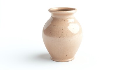 A beautiful, simple pottery vase with a smooth, creamy finish. The design is traditional yet elegant, perfect for home decor or as a decorative piece on any tabletop.