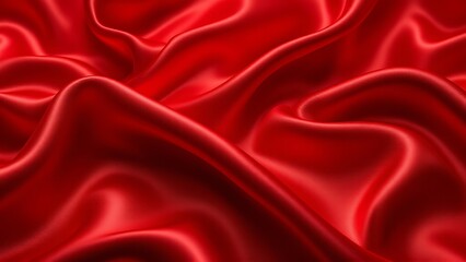 Obraz premium Abstract red fabric with soft wave texture background