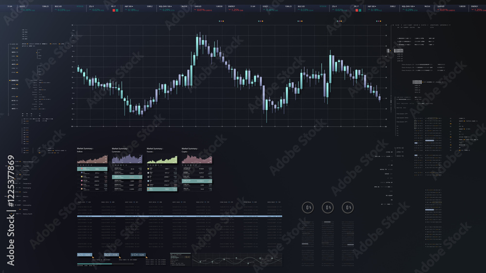 Fototapete dynamic data visuals for business info graphics, animated charts, and data-driven insights for a bus