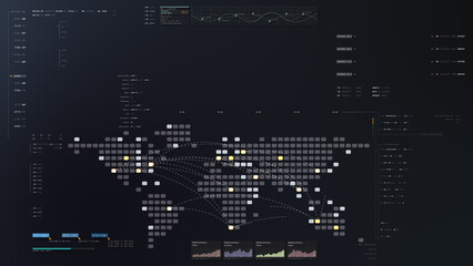 Dynamic data visuals for business info graphics, animated charts, and data-driven insights for a business meeting mock-up. Explore the world of trading, stock exchanges, and crypto