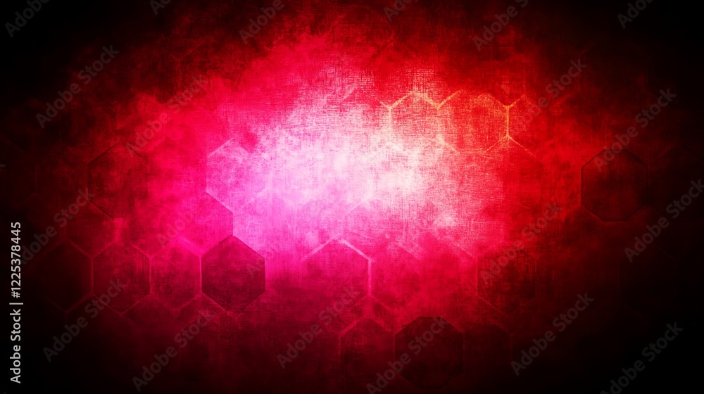 Poster abstract red hexagon pattern background texture