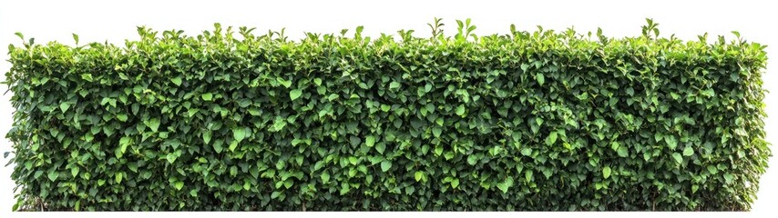 Lush Green Hedge Wall of Foliage